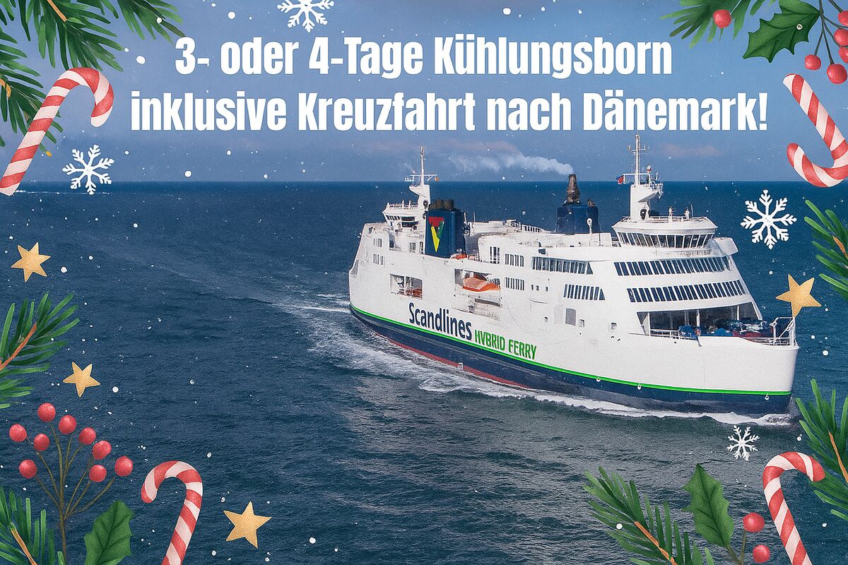 Angebot: 3- oder 4-Tage Ostsee mit Kreuzfahrt nach Dänemark!