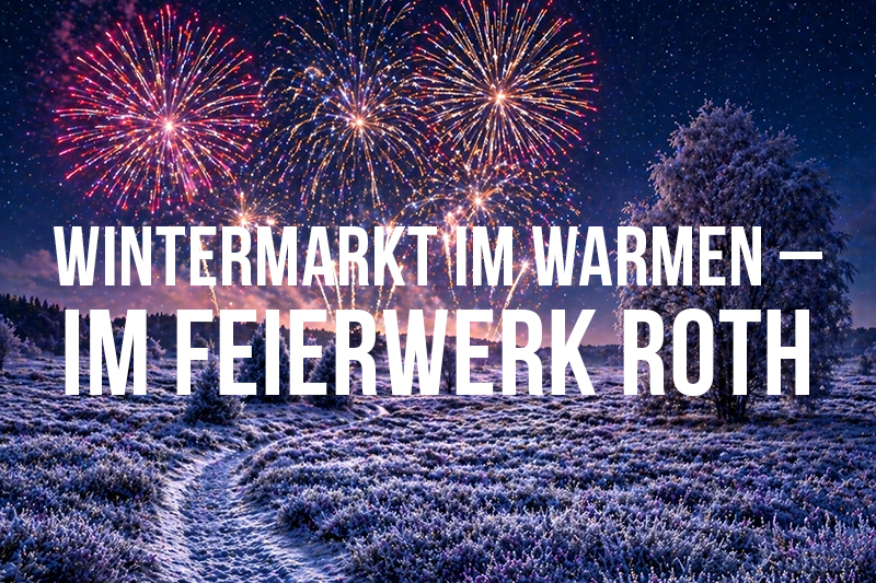 Feuerwerk in der Lüneburger Heidelandschaft