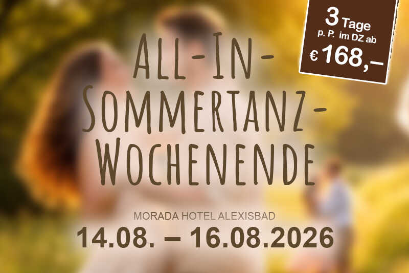 Illustration von ein junges und altes Tanzendes Paar zum Sommertanz-Wochenend.